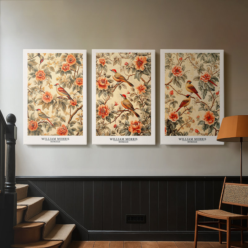 Série sur toile tendue sur mesure - 3 pièces, H 12 po x l 24 po