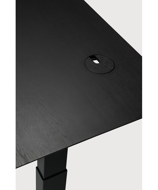 Bok Standing Desk, 25" H x 63" W x 31.5" D, Oak Black/Black