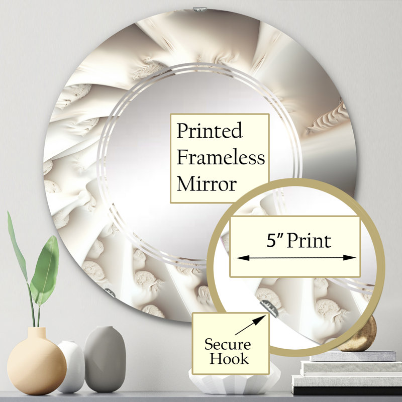 Sunelle - Miroir mural moderne rond, 24 po x 24 po