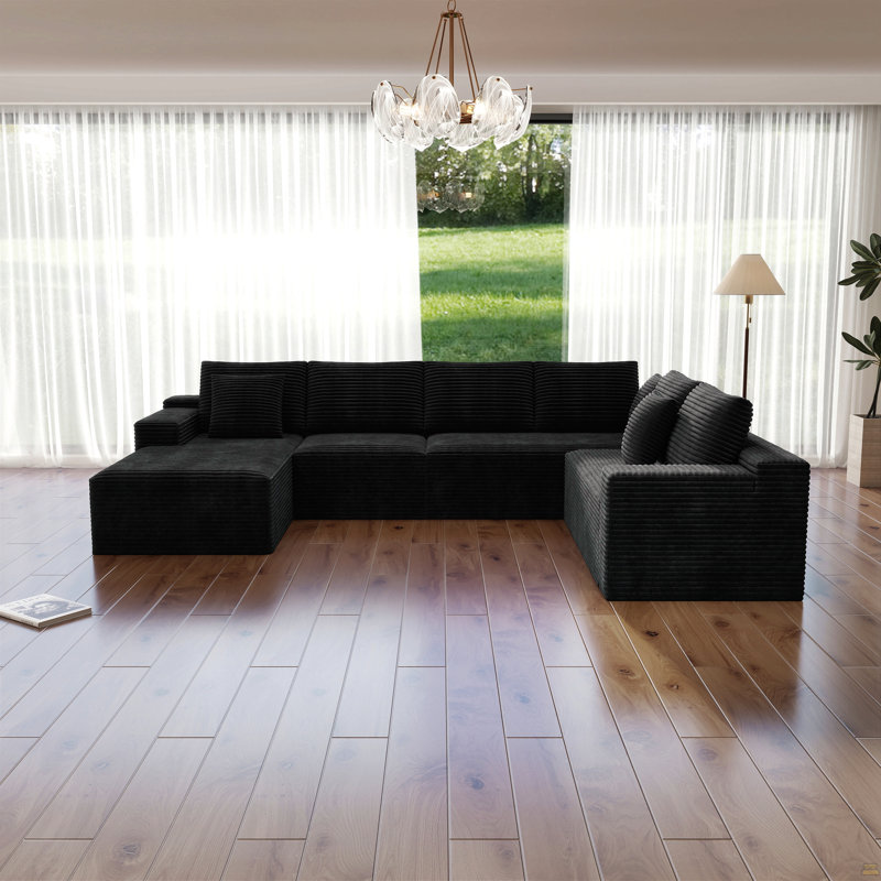 Siège modulaire modulaire pour canapé, canapé rembourré compressé, aucun assemblage requis, combinaison gratuite de 4 pièces