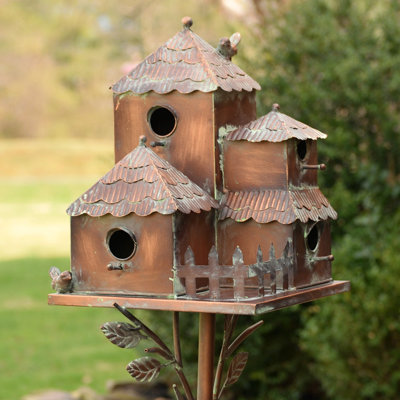 Tovmas 73.75'' H x 14'' W x 13'' D Post Birdhouse