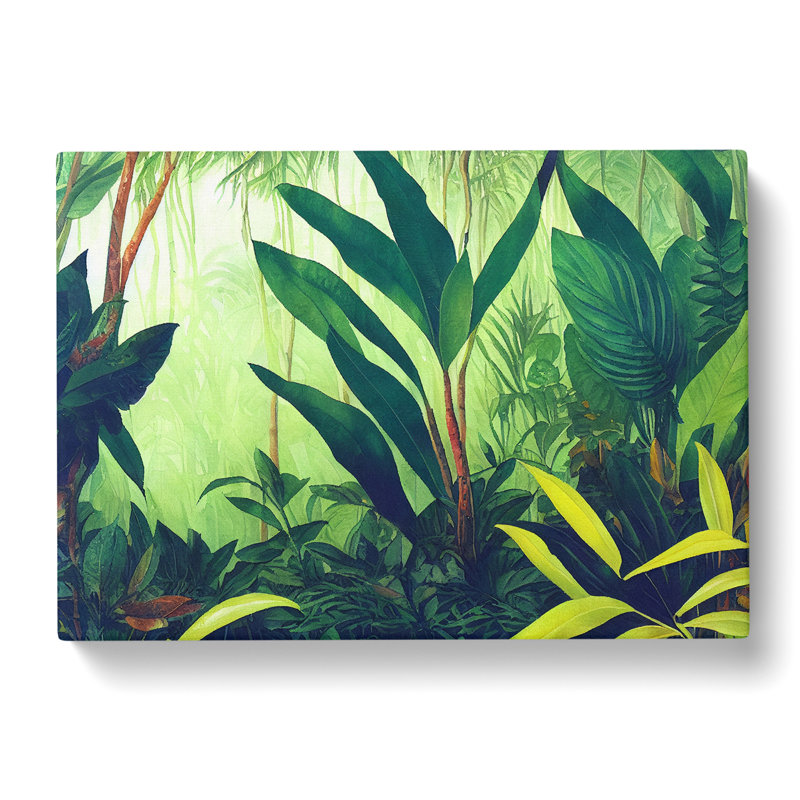 Watercolour Jungle Vol.3 - Wrapped Canvas Painting, 35cm H x 50cm W x 3cm D