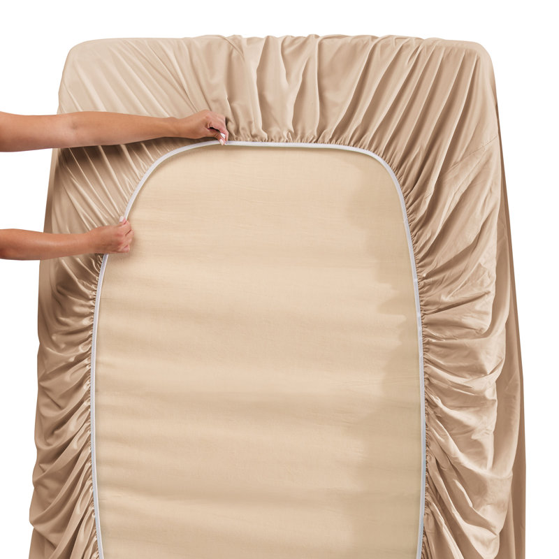 Taupe Sand Full Deep Pocket Microfiber Sheet Set