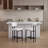 Modern Upholstered Fabric Counter Height Barstools, Set Of 2 With Thick Cushions And Black Metal Legs For Comfort And Stability-661748502