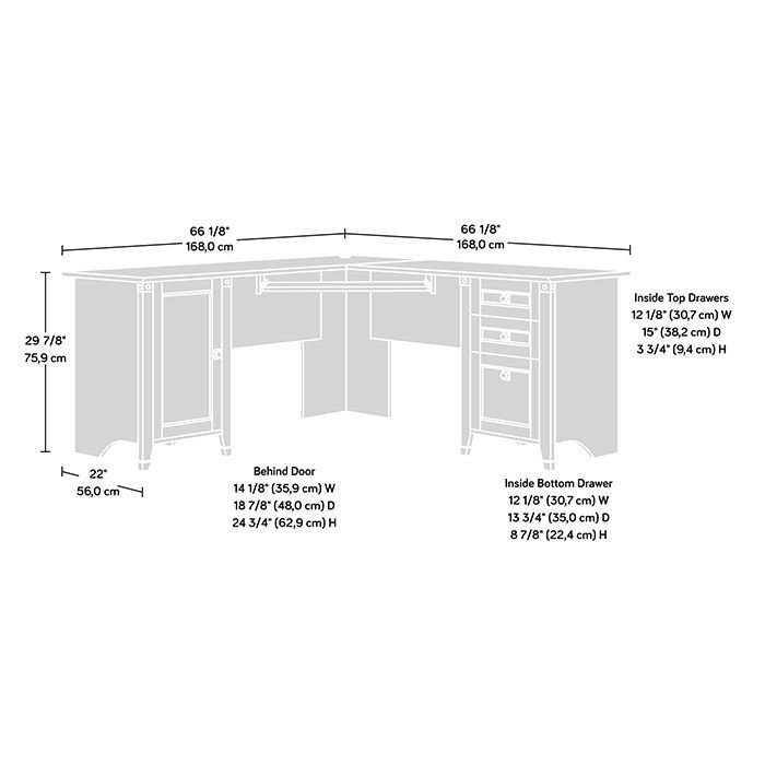 Alaizah L-Shaped Writing Desk