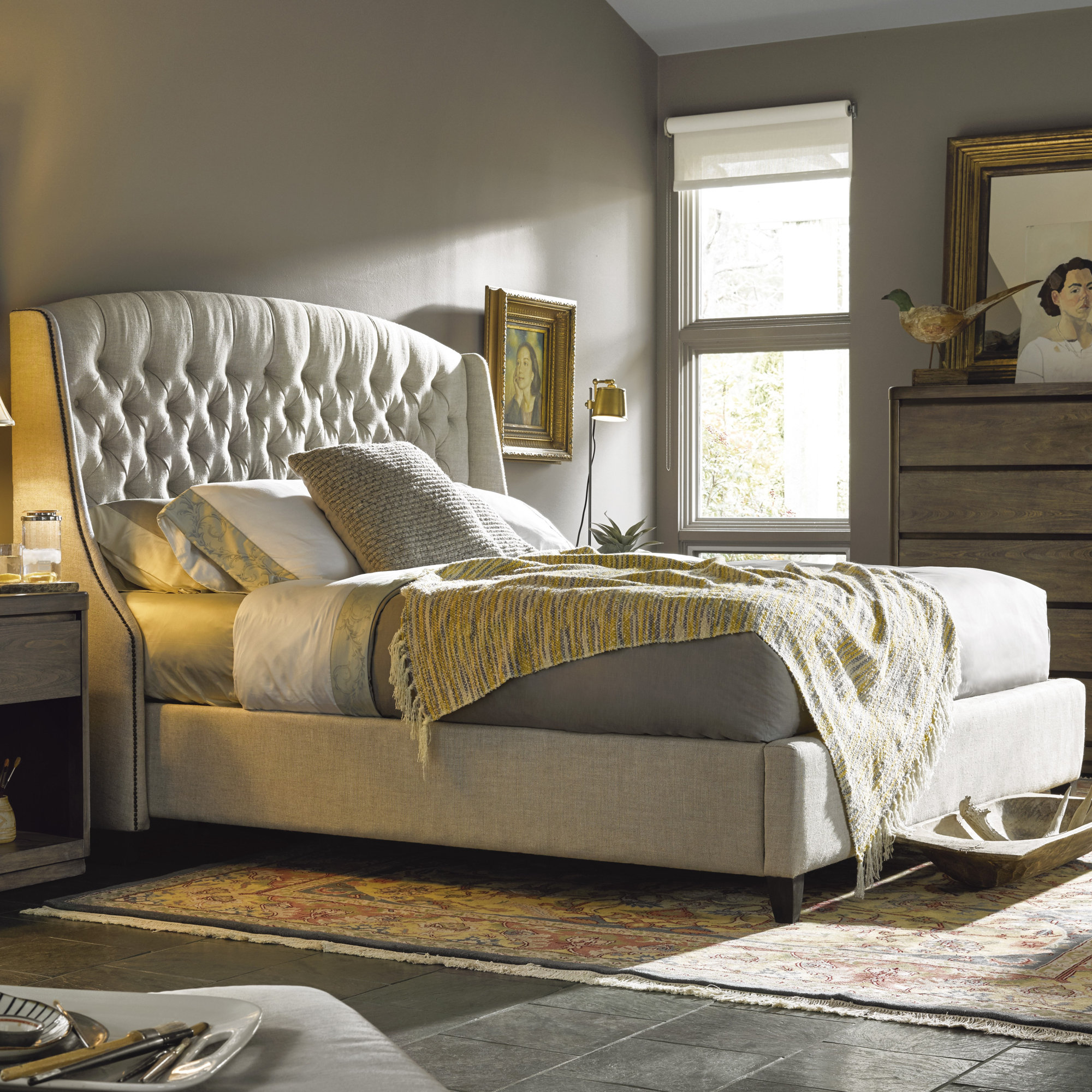 Harwick Upholstered Bed, King, Beige