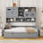 Twin Size Wooden Daybed With Twin Size Trundle, And All-In-One Cabinet And Shelf-393239282-393239281