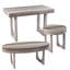 Table basse ovale en bois manufacturé brun 43 po