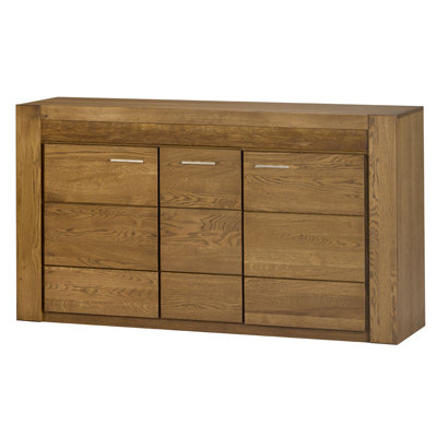 VELVET Manufactured + Solid Oak Wood 3-Door Sideboard