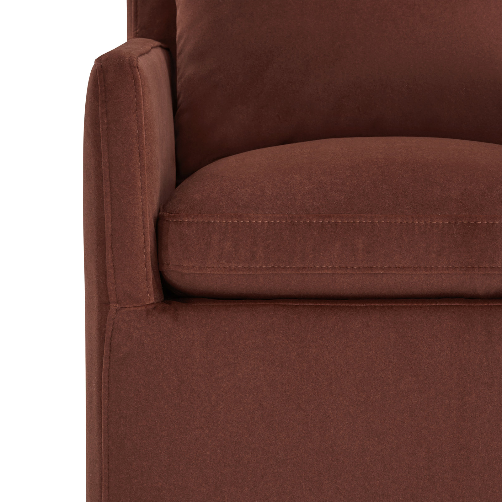 Alayaa Upholstered Arm Chair, Brick Polyester