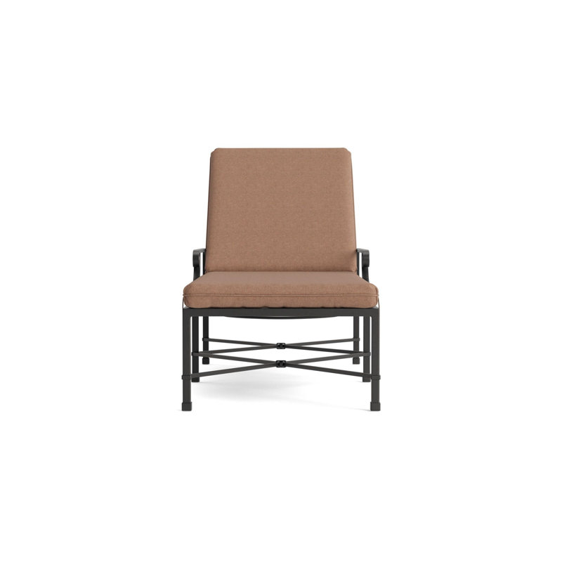 Venetian Outdoor Chaise Lounge, Fusion Clay, Textured Pewter
