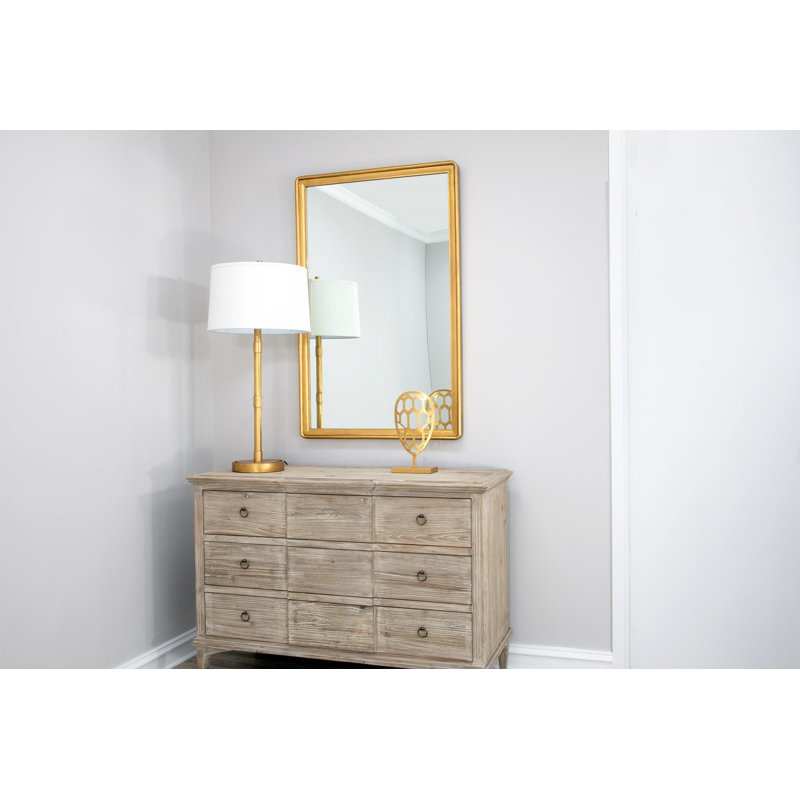 Lana Flat Wall Mirror, Gold