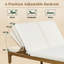 Ensemble de 2 chaises longues de jardin réglables Solstice en bois d'acacia-134822179