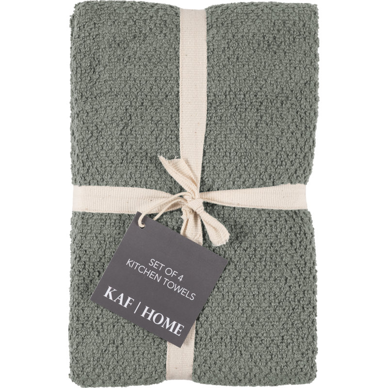 Ensemble de 4 essuie-tout en éponge KAF Home Deluxe, Agave Green