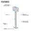 Lampe sur pied moderne pour salon Peavine