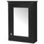 Armoire de salle de bain à miroir murale de 20 po avec 2 tablettes à pharmacie réglables, utilisation au-dessus de la toilette, bois massif et fabrication, porte à fermeture douce, élément décoratif moderne de 20 po-788496740