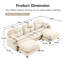 Canapé modulaire en U modulaire avec repose-pieds, dossier capitonné, mousse haute densité et revêtement en chenille de qualité supérieure