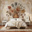 Murale rétro avec motif floral et ornement floral-713967364-713967365