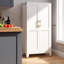 Armoire de rangement simple blanc pur avec portes et tablettes pour un usage domestique
