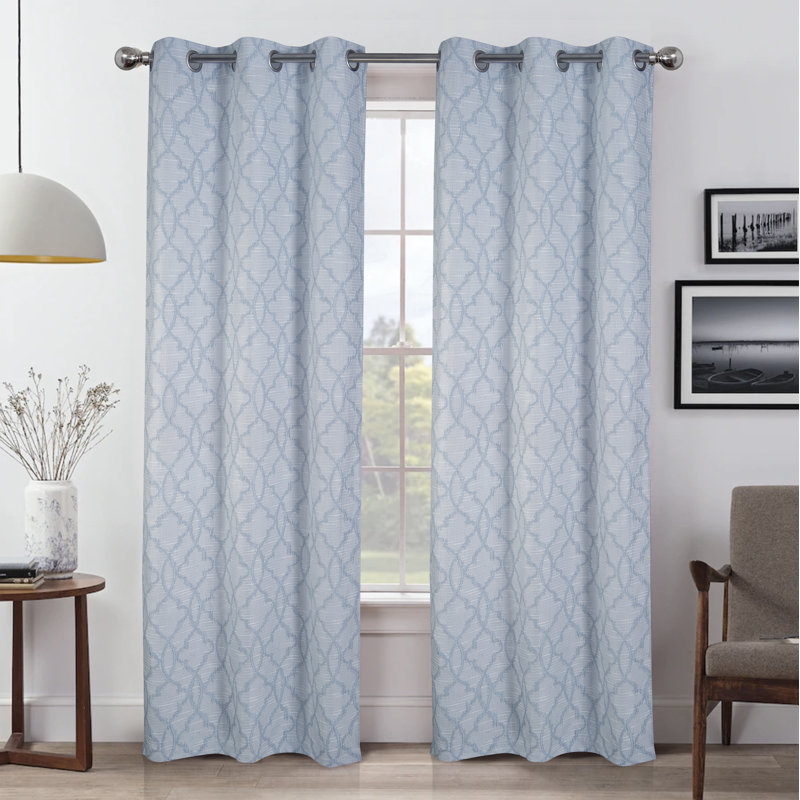 Panneau de rideau obscurcissant Hoddesdon, L 54 po x L 84 po, Bleu foncé