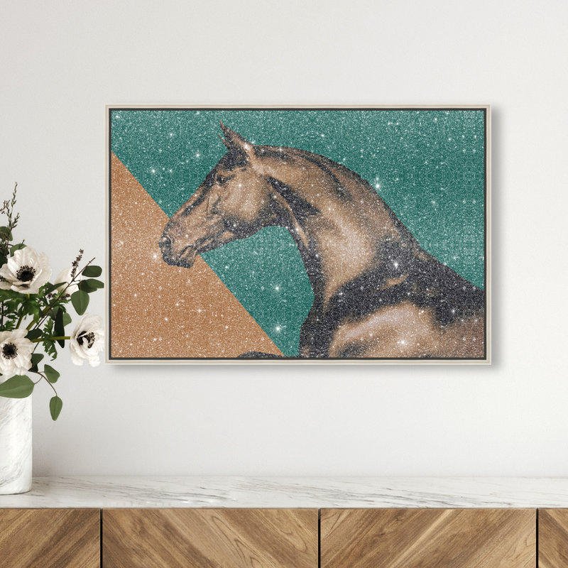Hue Equine I Print by Oliver Gal, 25"H x 17"W, Silver Floater Frame