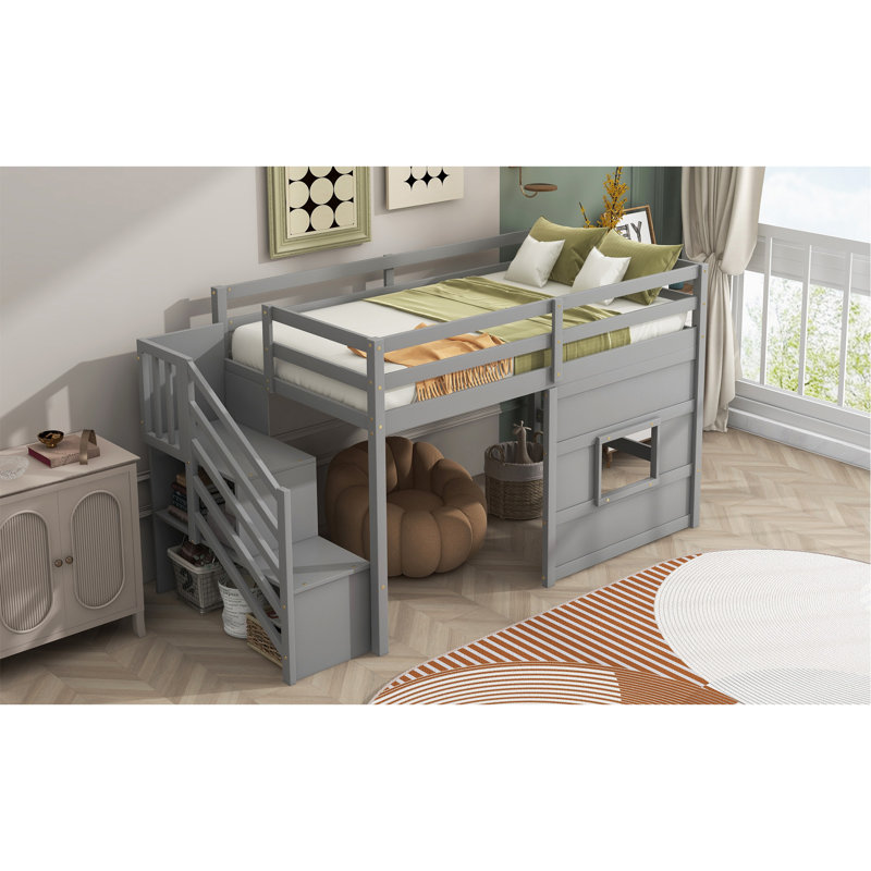Jawaan Upholstered Platform Storage Bed, Gray