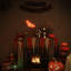 LED Neon Orange Bat Flying Effect Signs Holloween Home Decor 