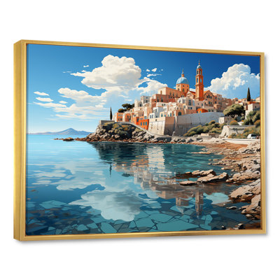 «Hidden Coastal Serenade Port II - Port Landscape Coastal», art mural