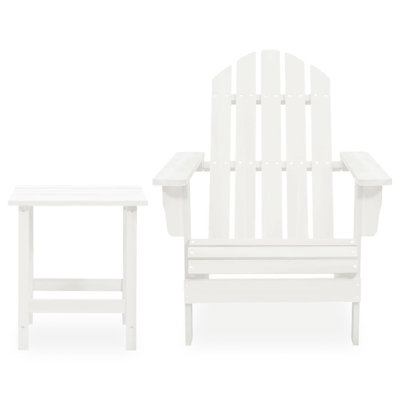 Harvel Solid Wood Adirondack Chair with Table by Highland Dunes