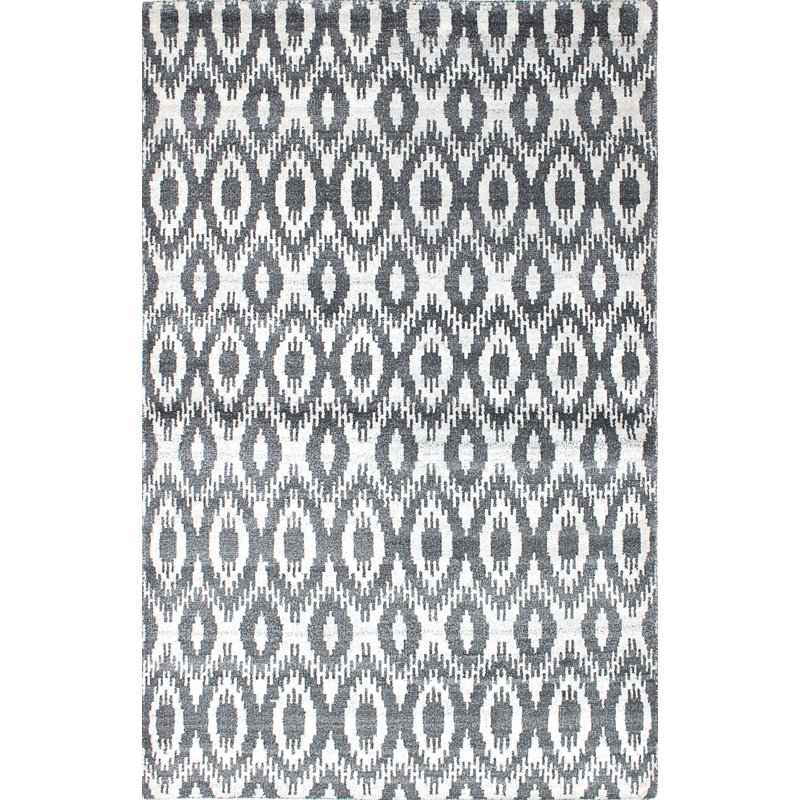 Tapis de zone noué la bleu 5 pi x 7 pi one-of-kind main Boadicea