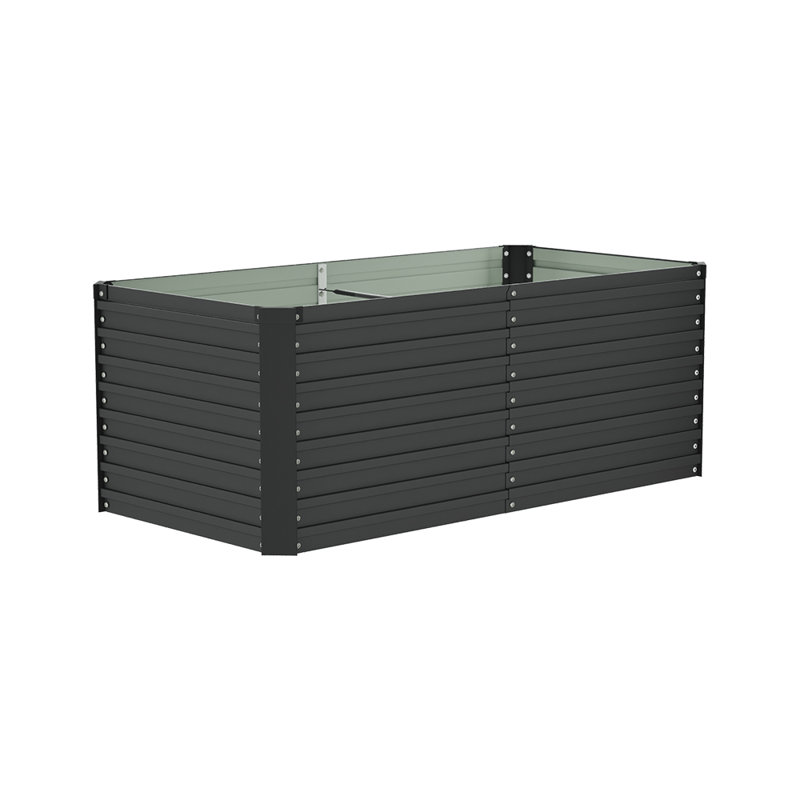 Raised Garden Bed, 60cm H x 160cm W x 80cm D, Black