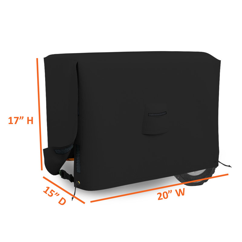 Heavy Duty Waterproof Generator Cover, All Weather Protection Universal Portable Generator Cover, 17" H x 20" W x 15" D