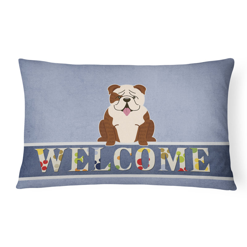  Coussin lombaire Welcome English Bulldog Brindle