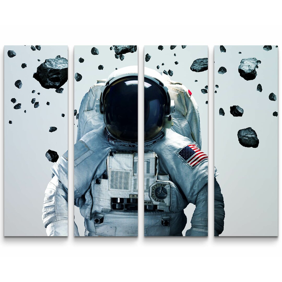 4-tlg. Leinwandbilder-Set Astronaut