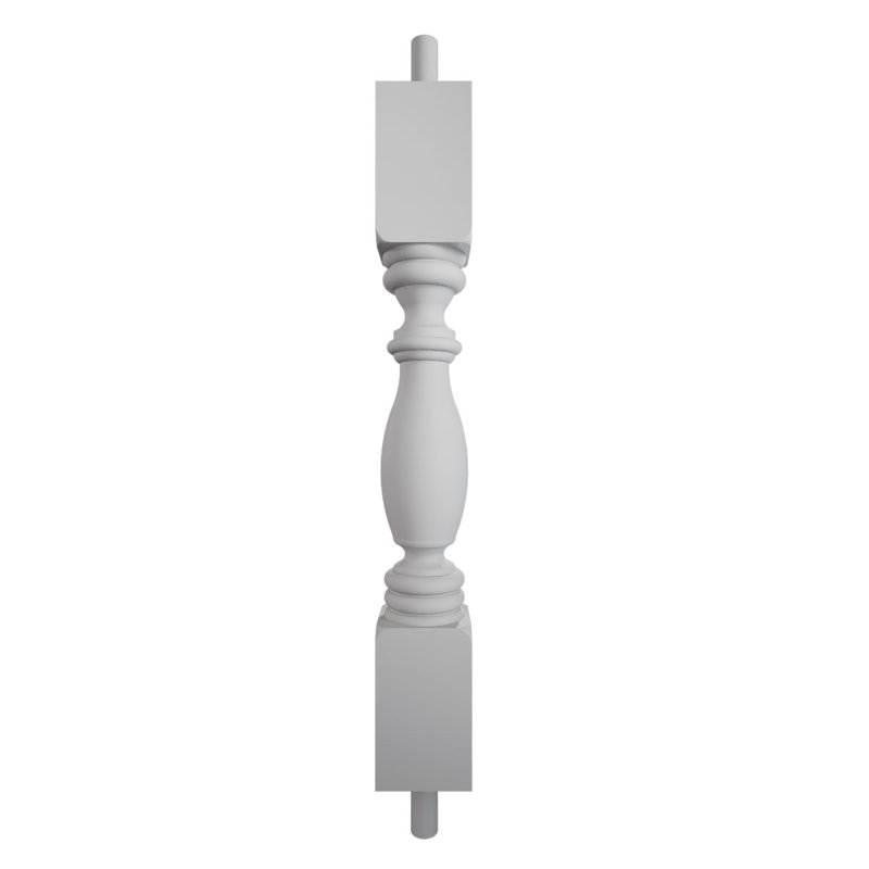 Endurathane 500 Series Winford Baluster, polyuréthane apprêté en usine, H 18 po x l 2,5 po x P 2,5 po