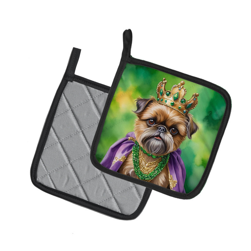 Paire de poignées Brussels Griffon King of Mardi Gras