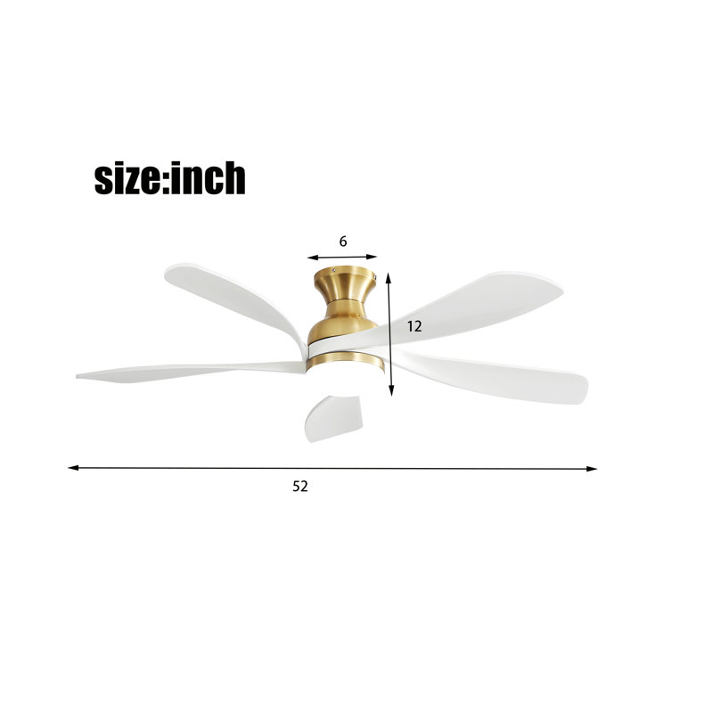 Nafne 52'' Ceiling Fan with Light Kit