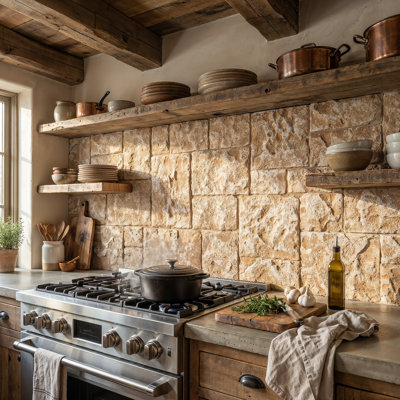 3D Artificial Carved Stone Wall Panels (9-Piece Set) | Lightweight Foam, Indoor & Outdoor Use