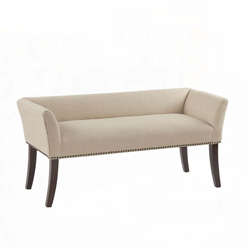 Dalice Upholstered Bench, Black, Tan