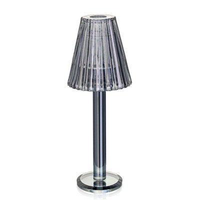 Lampe bougie en cristal avec abat-jour en verre 12 po Lya