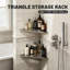 Ensemble de 2 tablettes de coin en acier inoxydable 304, support de douche triangulaire mural de 10 pouces pour l'organisation de la salle de bain et de la cuisine, finition nickel brossé