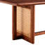 Table basse rectangulaire en bois massif avec table basse décorative de couleur noyer, foncé