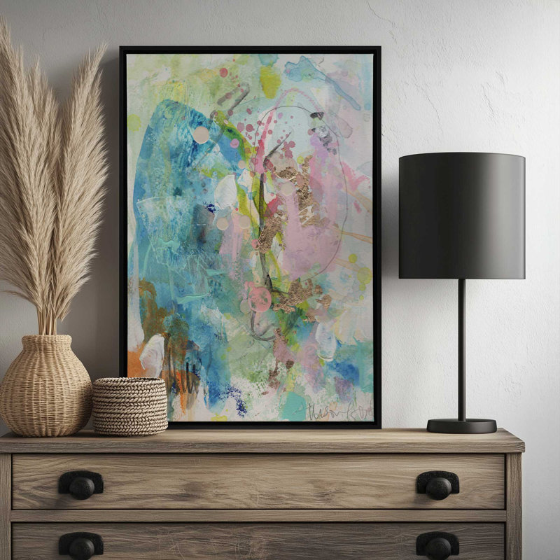 «When Day Breaks» par Allison Ford, reproduction d'art sur toile, Noir, Impression dans un cadre flottant sans passe-parto