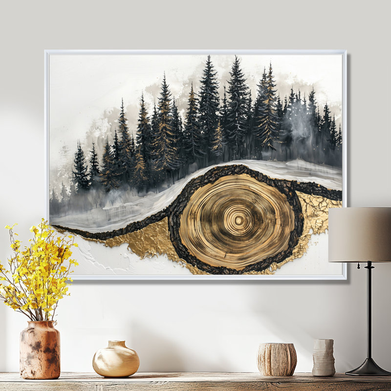 Gerrin - Landscapes Wall Art, H 12 po x l 20 po, Impression encadrée flottante, Blanc