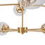 Lustre - configuration en métal à 8 lumières avec ampoules sphériques