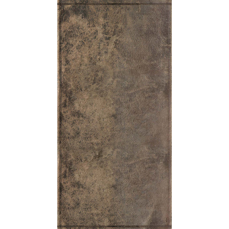 Leather Gray Cushioned Kitchen Mat, Rectangle 2.6' x 6.5'