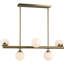 Avec lustre contemporain contemporain en or brossé 5 lumières 34 po Avec-123355000