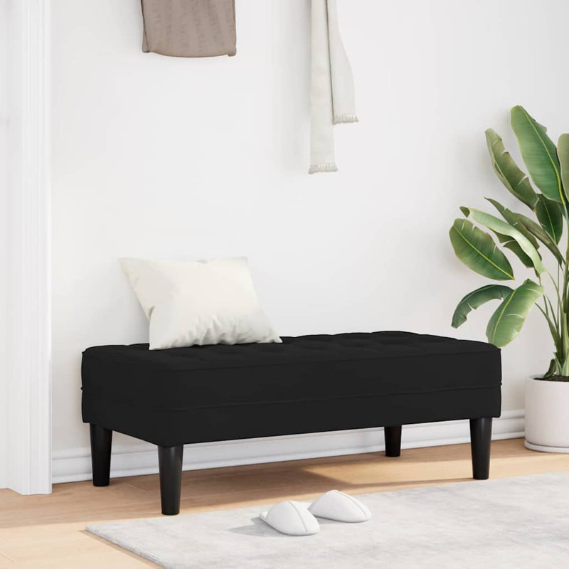 Velvet Bench, Black