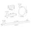 Wall Mounted 5-Pieces Bathroom Hardware Accessories Set, SUS304 Stainless Steel Bath Towel Bar Set, Round Towel Racks For Bathroom-111706712
