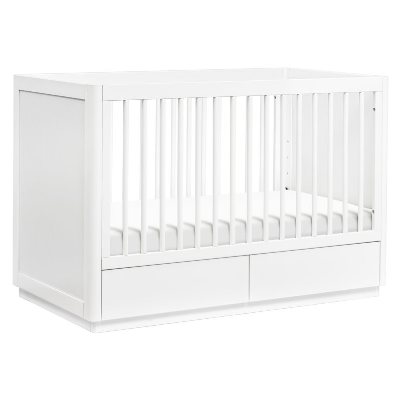 Bento 3-in-1 Convertible Crib with Storage, White